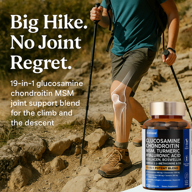 GLUCOSAMINE CHONDROITIN MSM 19-IN-1 POTENT BLEND back label
