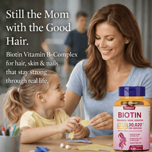 Biotina, complejo de vitamina B, 120 cápsulas