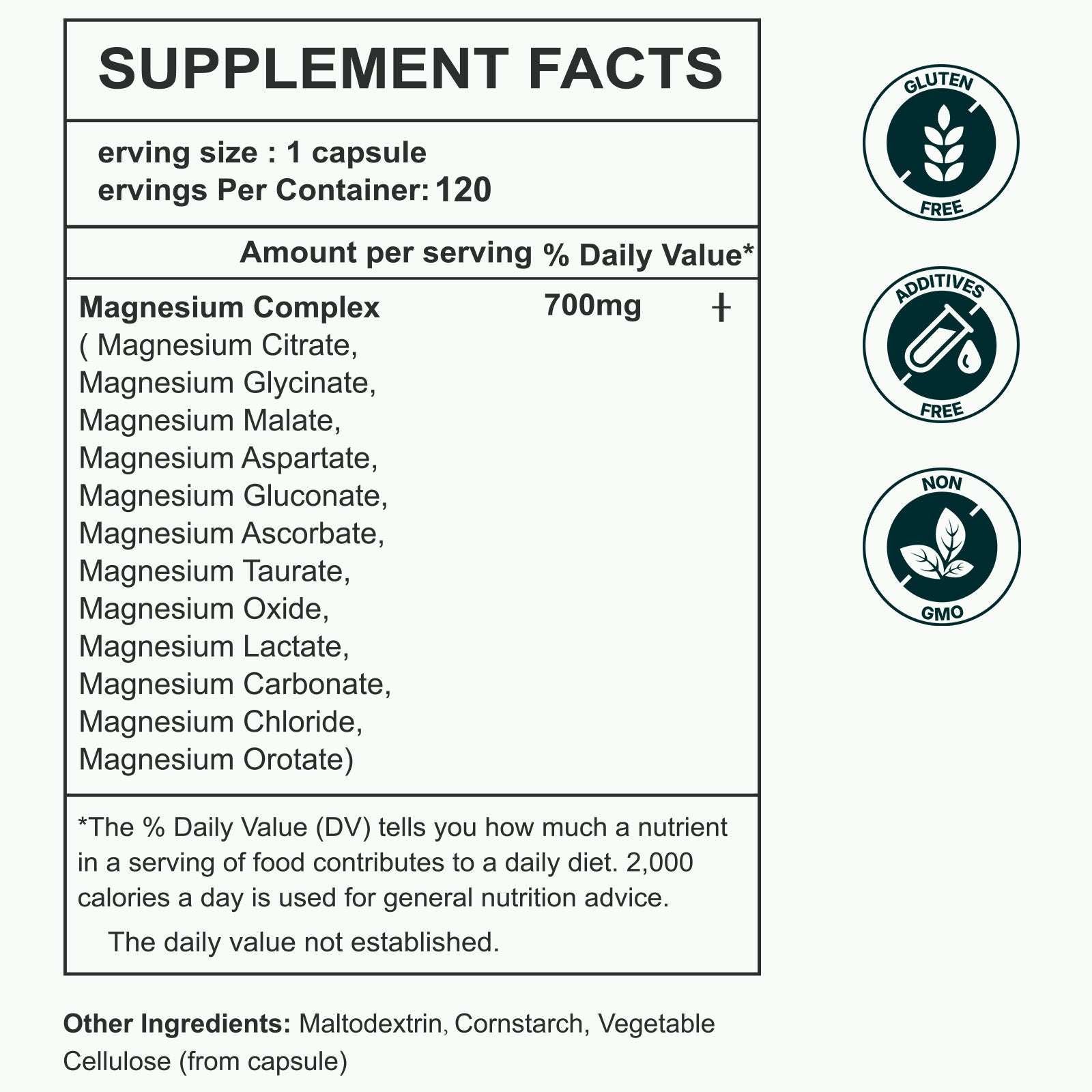 MAGNESIUM 12-IN-1 COMPLEX 120 Capsules