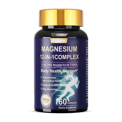 COMPLEJO DE MAGNESIO 12 EN 1 60 Cápsulas 