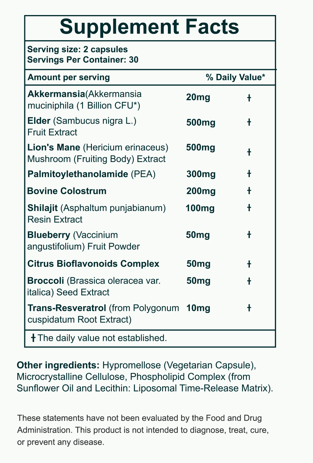 GLP-X +MAX Supplement Facts