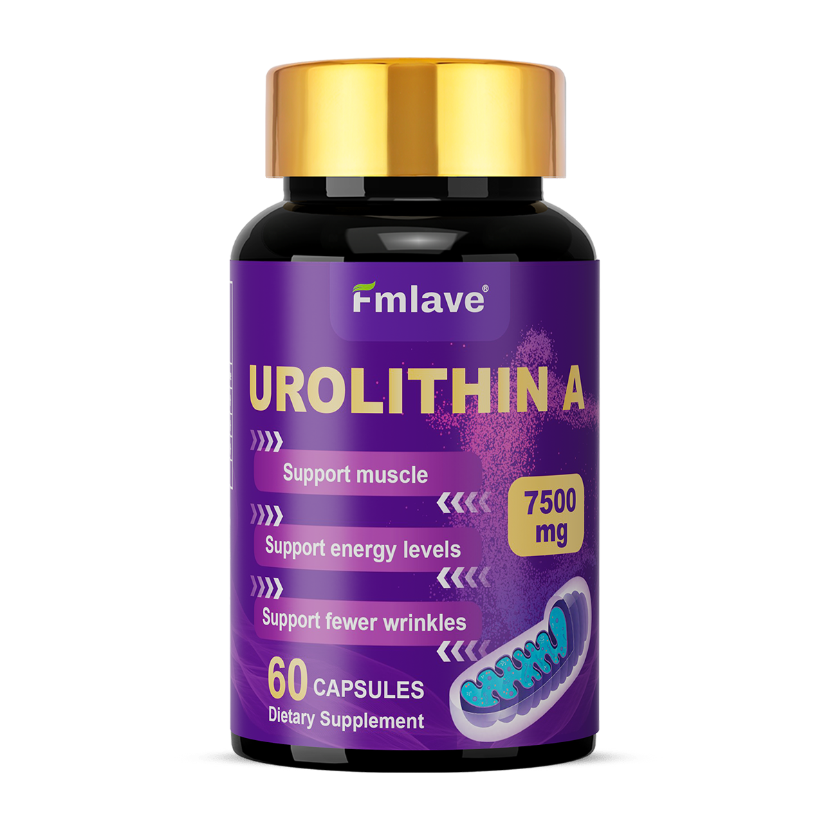 Fmlave® Premium Urolithin A 500mg Energy Supplement | with Resveratrol & Vitamin C